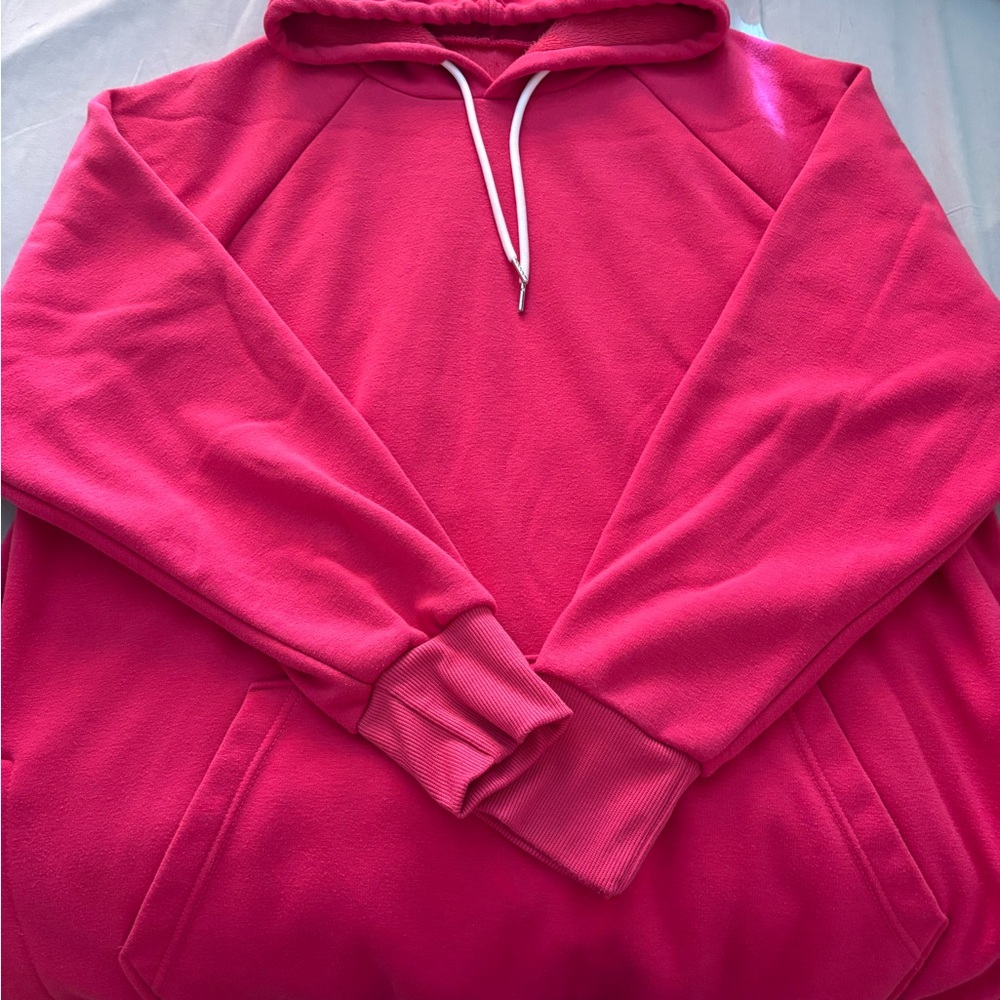 Warmy Hot Pink Fleece Hoodie